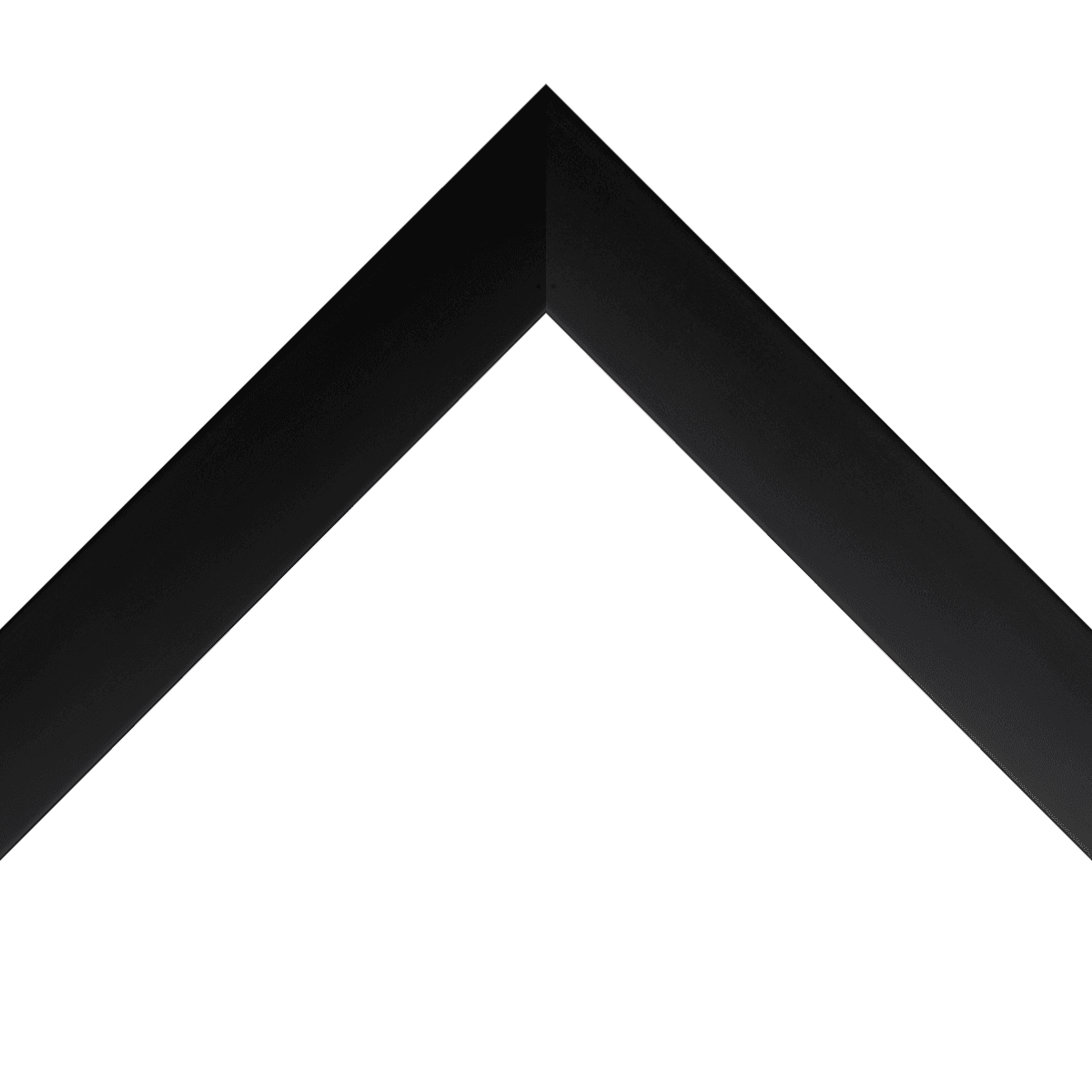 Ultra Deep Black Shadowbox corner detail showing precision mitered joint with matte black finish and 1.25 inch moulding width with 3.5 inch usable depth for ultra-deep shadowbox displays