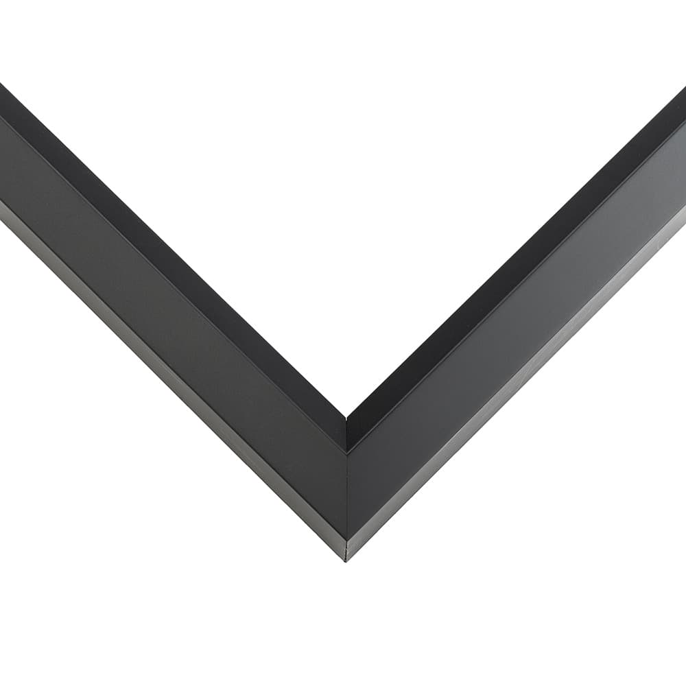 Modern Shadow Shadowbox corner detail showing precision mitered joint with contemporary black finish and sharp 90 degree angle perfect for professional deep shadowbox displays